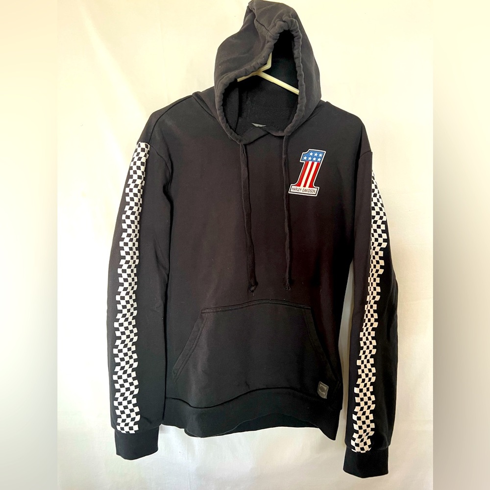 Mens L Harley Davidson black pullover hoodie
